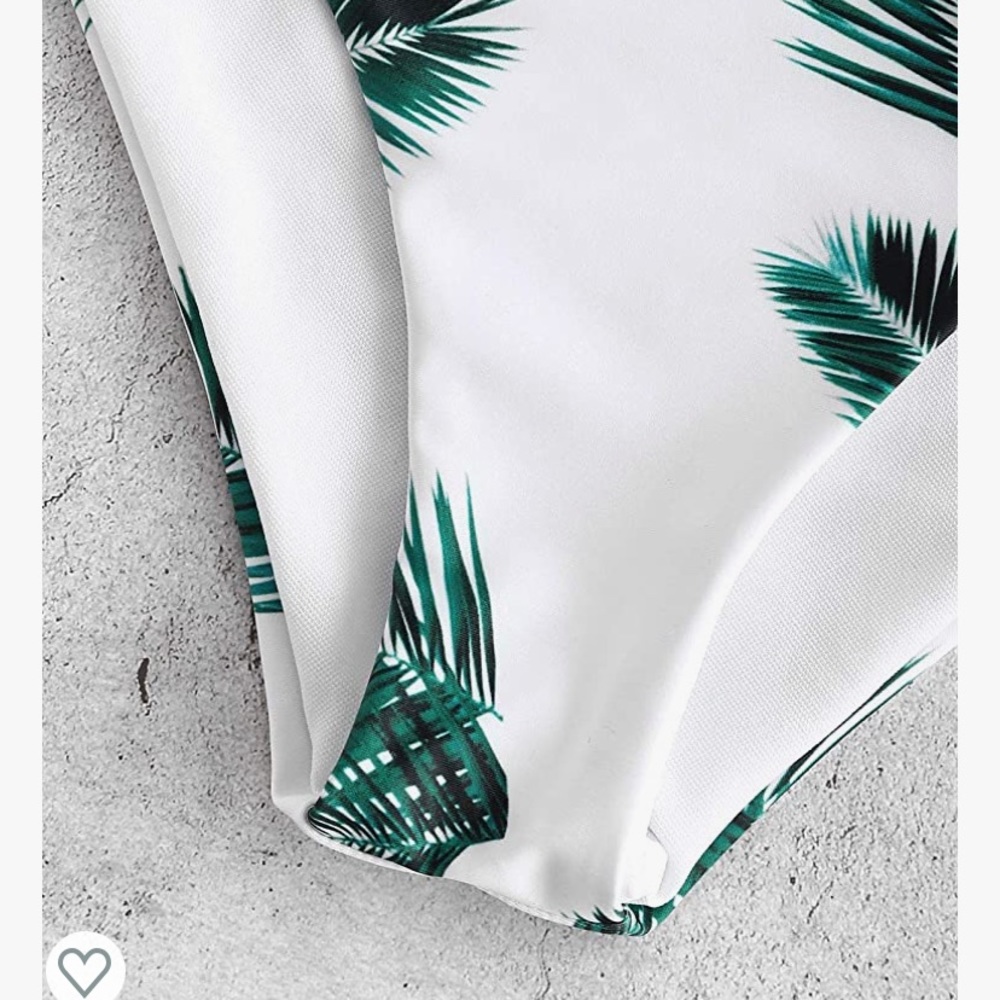 NEW Bikini Set Top Bottoms Small Palm Leaf - Picture 4 of 4